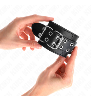 KINK - APPUI-POIGNETS DOUBLE BOUCLE NOIR AJUSTABLE 19-26 CM