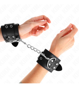 KINK - APPUI-POIGNETS DOUBLE BOUCLE NOIR AJUSTABLE 19-26 CM