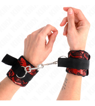 KINK - RETENUES POIGNETS SCANDAL ROUGE-NOIR