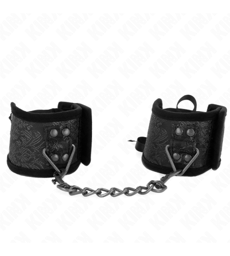 KINK - RETENUES-POIGNETS SCANDAL DÉTAILS DENTELLE NOIRE 24,5 CM X 6,5 CM