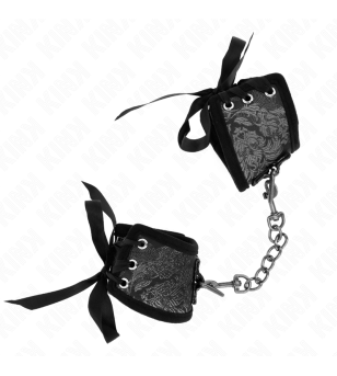 KINK - RETENUES-POIGNETS SCANDAL DÉTAILS DENTELLE NOIRE 24,5 CM X 6,5 CM