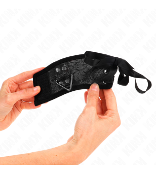 KINK - RETENUES-POIGNETS SCANDAL DÉTAILS DENTELLE NOIRE 24,5 CM X 6,5 CM