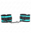 KINK - APPAREILS DE POIGNET EN NYLON À CROCHET ET BOUCLE NOIR-BLEU RÉGLABLE 18-32 CM X 5 CM