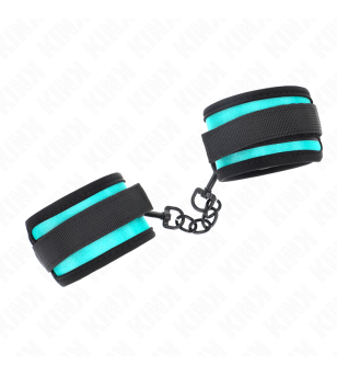 KINK - APPAREILS DE POIGNET EN NYLON À CROCHET ET BOUCLE NOIR-BLEU RÉGLABLE 18-32 CM X 5 CM