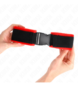 KINK - APPAREILS-POIGNETS À CROCHET ET BOUCLE EN NYLON NOIR MODÈLE 1 AJDUSTABLE 25-35 CM X 6 CM