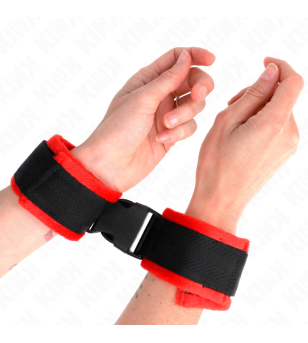 KINK - APPAREILS-POIGNETS À CROCHET ET BOUCLE EN NYLON NOIR MODÈLE 1 AJDUSTABLE 25-35 CM X 6 CM