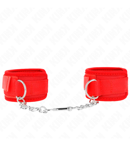 KINK - ATTENTES-POIGNETS EN NÉOPRÈNE ROUGE 42 X 5 CM