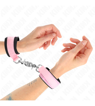 KINK - APPUI-POIGNETS RÉGLABLES EN NÉOPRÈNE ROSE RÉGLABLE 22-34 CM