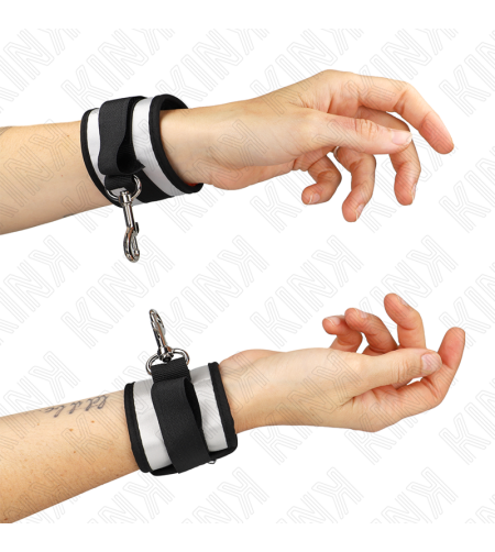 KINK - POIGNETS EN NÉOPRÈNE GRIS 23 X 5 CM