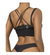 SUBBLIME - 953713 CEINTURE PUNK BONDAGE BOUCLE MÉTAL NOIRE TAILLE UNIQUE