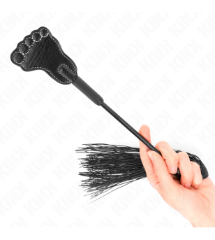 KINK - PAGAIE EN FORME DE PIED AVEC FOUET À GLAND 31 CM