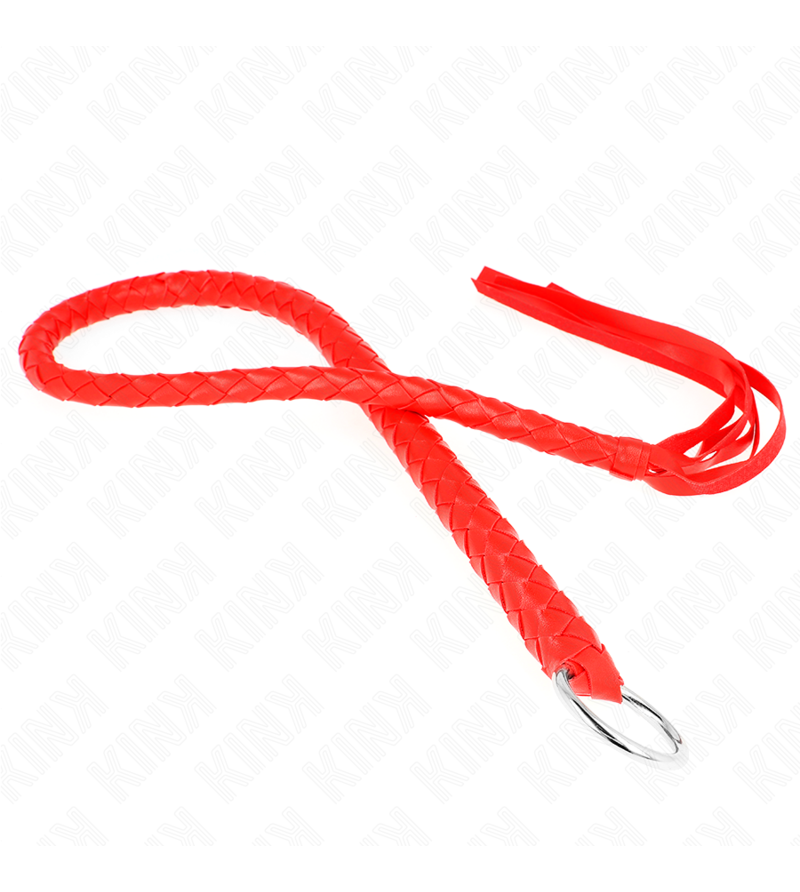 KINK - FOUET SERPENT AVEC ANNEAU ROUGE 65 CM
