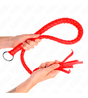KINK - FOUET SERPENT AVEC ANNEAU ROUGE 65 CM