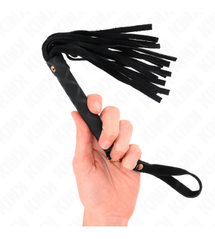 KINK - MINI FOUET DAIM NOIR 30 CM