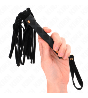 KINK - MINI FOUET DAIM NOIR 30 CM