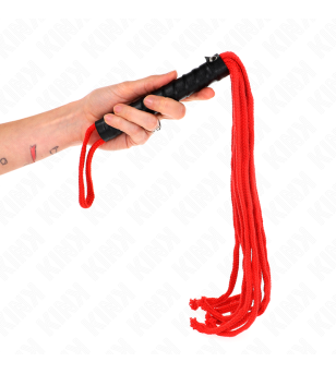 KINK - FOUET CORDE ROJO 56 CM