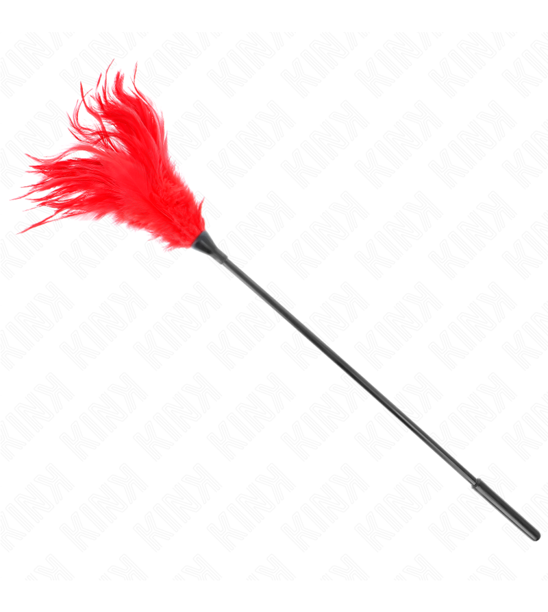KINK - PLUSIEURS PLUMES DE CHATOUILLES ROUGES 45 CM