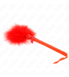 KINK - Baguette en corde de nylon avec plumes chatouillantes et noeud rouge 25 cm