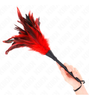 KINK - PLUMES DE POULET TICKLE EN FORME DE CORNE ROUGE 36 CM