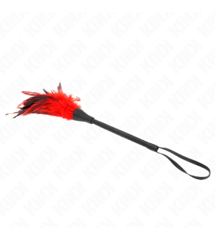KINK - PLUMES DE POULET TICKLE EN FORME DE CORNE ROUGE 36 CM