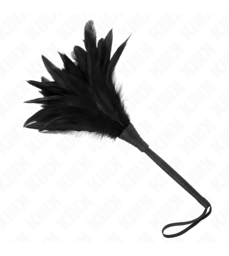 KINK - PLUMES DE POULET TICKLE EN FORME DE CORNE NOIRE 36 CM