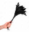 KINK - PLUMES DE POULET TICKLE EN FORME DE CORNE NOIRE 36 CM