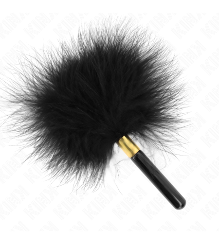 KINK - PLUMES CHACOULES EN MÉTAL DORÉ NOIR 18 CM