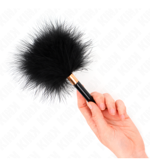 KINK - PLUMES CHACOULES EN MÉTAL DORÉ NOIR 18 CM