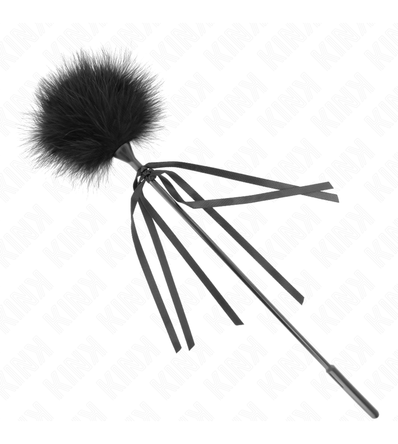 KINK - PLUMES CHACOUILLÉES AVEC NŒUD 35 CM