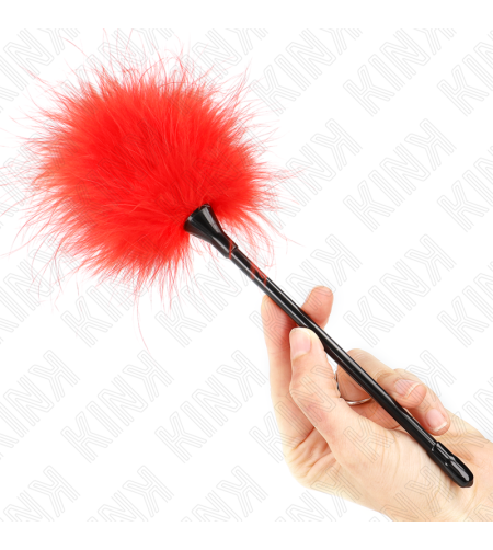 KINK - PLUMES TICKLE ROUGES UTILISÉES POUR LE KIT BONDAGE 27 CM