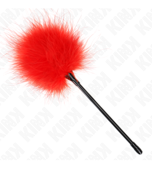 KINK - PLUMES TICKLE ROUGES UTILISÉES POUR LE KIT BONDAGE 27 CM