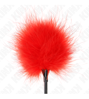 KINK - PLUMES TICKLE ROUGES UTILISÉES POUR LE KIT BONDAGE 27 CM