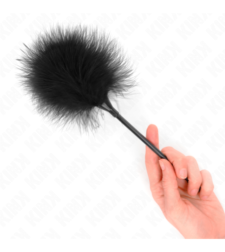 KINK - PLUMES TICKLE NOIRES UTILISÉES POUR LE KIT BONDAGE 27 CM