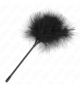 KINK - PLUMES TICKLE NOIRES UTILISÉES POUR LE KIT BONDAGE 27 CM