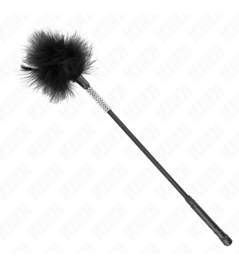 KINK - PLUMES CHACOUILLES AVEC MANCHE STRASS 50 CM