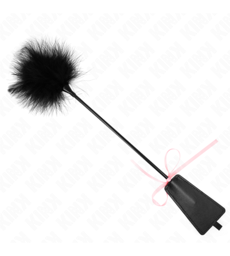 KINK - PLUMES CHACOUILLÉES AVEC NOEUD DE RUBAN ROSE 49 CM