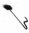KINK - Fouet en silicone avec plumes pour chatouiller 47 cm