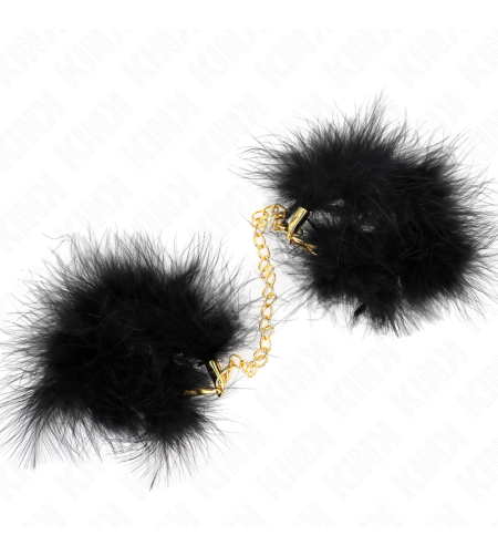 KINK - MANCHETTES EN PLUME AVEC CHAÎNE OR MODÈLE 0
