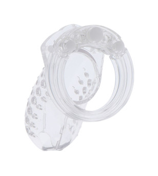 HIDDEN DESIRE - EXTREME CAGE DE CHASTETÉ EN ACRYLIQUE RÉGLABLE TRANSPARENT