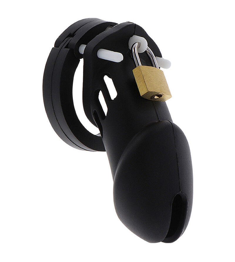 HIDDEN DESIRE - EXTREME CAGE DE CHASTETÉ SILICONE TAILLE L NOIR