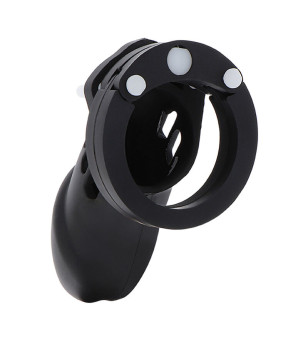 HIDDEN DESIRE - EXTREME CAGE DE CHASTETÉ SILICONE TAILLE L NOIR