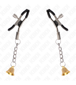 KINK - PINCES À TÉLÉMON PENDENTIF CLOCHE OR 6 CM