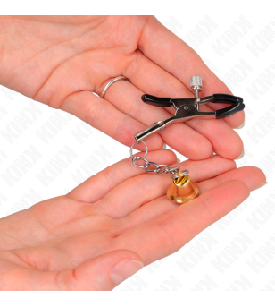 KINK - PINCES À TÉLÉMON PENDENTIF CLOCHE OR 6 CM