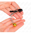 KINK - PINCES À METON PENDENTIF JINGLE BELL OR 6 CM