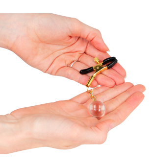 KINK - PINCES À METON BILLES DE VERRE OR 6 CM