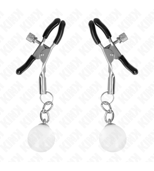 KINK - PINCES À METON BILLES DE VERRE ARGENT 6 CM