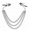 KINK - PINCES À METELIER AVEC 3 CHAÎNES NOIRES 20/23/28 CM