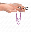 KINK - PINCES À METELIER AVEC 3 CHAÎNES VIOLET 20/23/28 CM