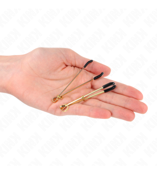 KINK - PINCES À MATELONS FINES OR 7 CM