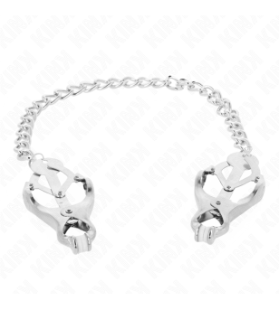 KINK - PINCES À METELLES TRÈFLE JAPONAIS AVEC CHAÎNE ARGENT 30 CM